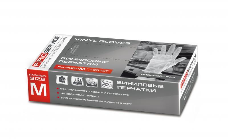 Рукавички вінілові PROFESSIONAL М 100 шт. (03277)